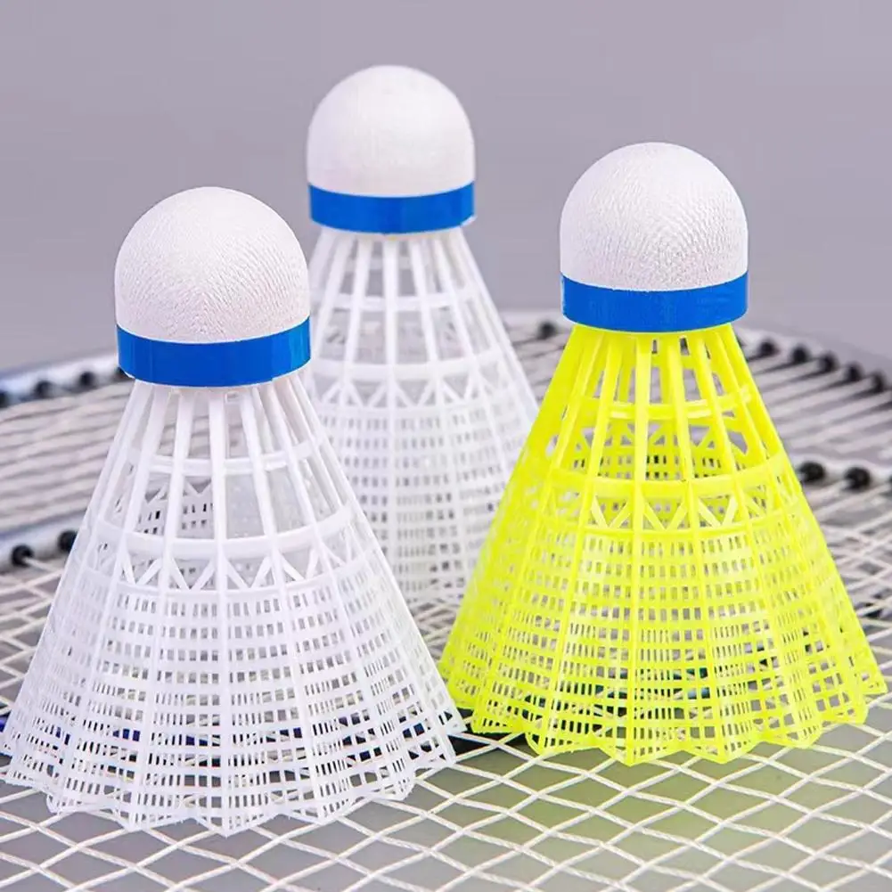 

Badminton Ball Plastic Badminton Ball Yellow Student Portable Training Shuttlecocks White Nylon Badminton B U6x9