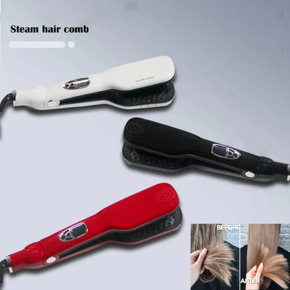 

Steam Hair Straightener Steam Comb Straightening Irons Straight Hair Brush Steam Flat Iron Splint Perm Hot Straightener Tools