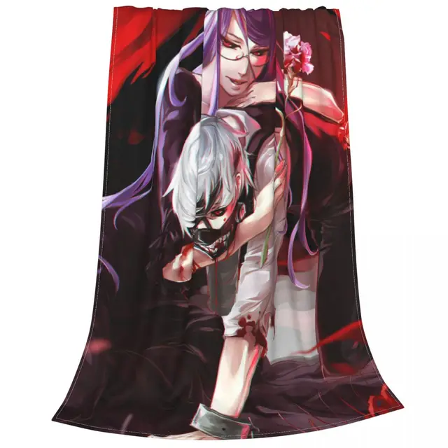 Touka Kaneki Ken Blanket Flannel All Season Tokyo Ghoul Anime  Multi-function Soft Throw Blankets for Bedding Car Bedspread - AliExpress