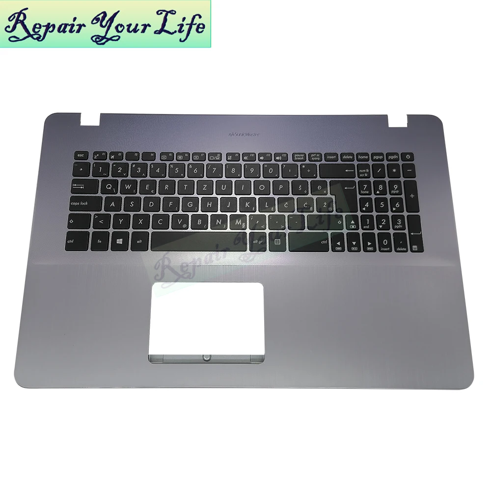 Bélgica Alemão wb Palmrest Teclado para Asus Vivobook 17 X705uq X705un X705uf Superior Topcase 90nb0ev2-r35ua0 90nb0gv1-r32ge0 X705
