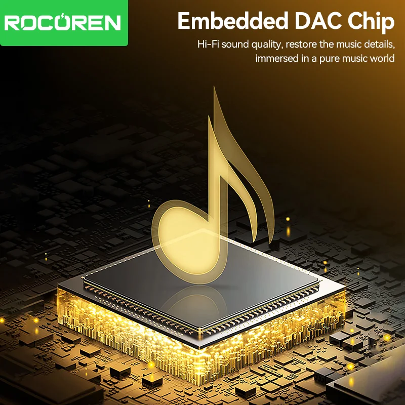 Rocoren USB C to 3.5mm Jack Dac Audio Cable Male To Female Headphone Adapter Type C To 3.5 mm Converter for Samsung Xiaomi Phone Best Sellers In Phones Accessories