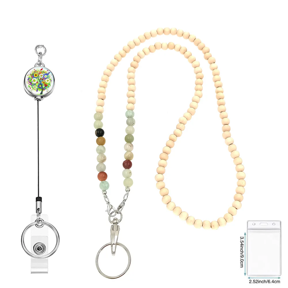 Handy Lanyard Armband Mit Naturstein Perlen - Abnehmbarer Handygurt Für Frauen