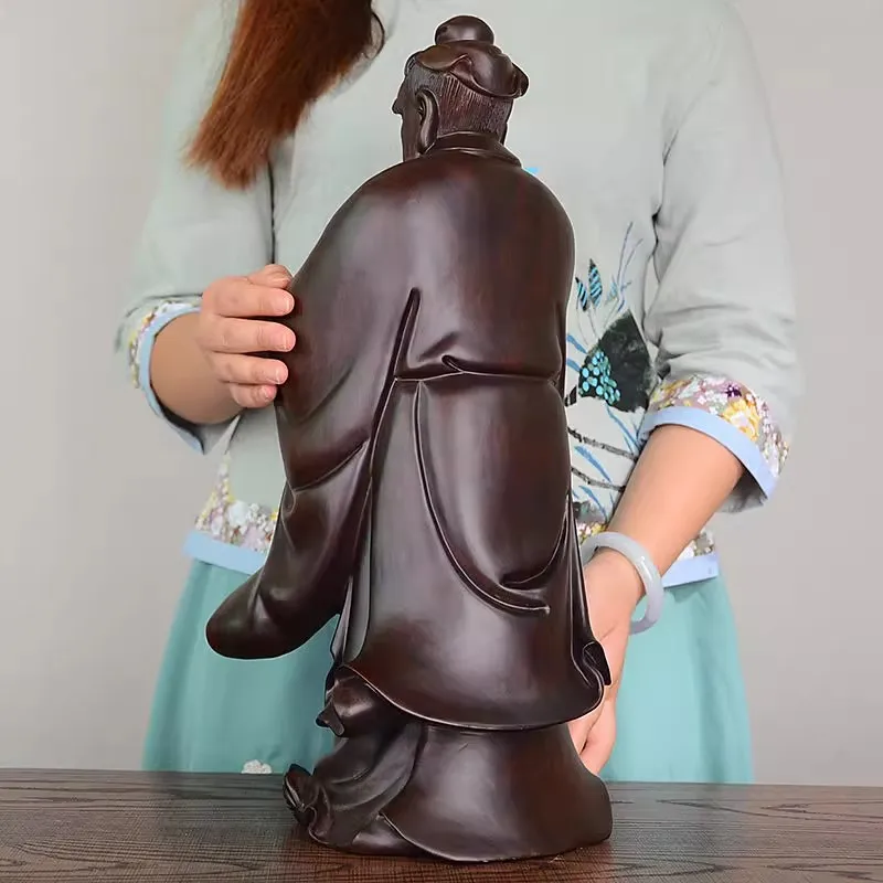 Wooden carvings of Confucius ornaments, statues, solid wood models, eternal teachers, Confucius saints, rosewood crafts