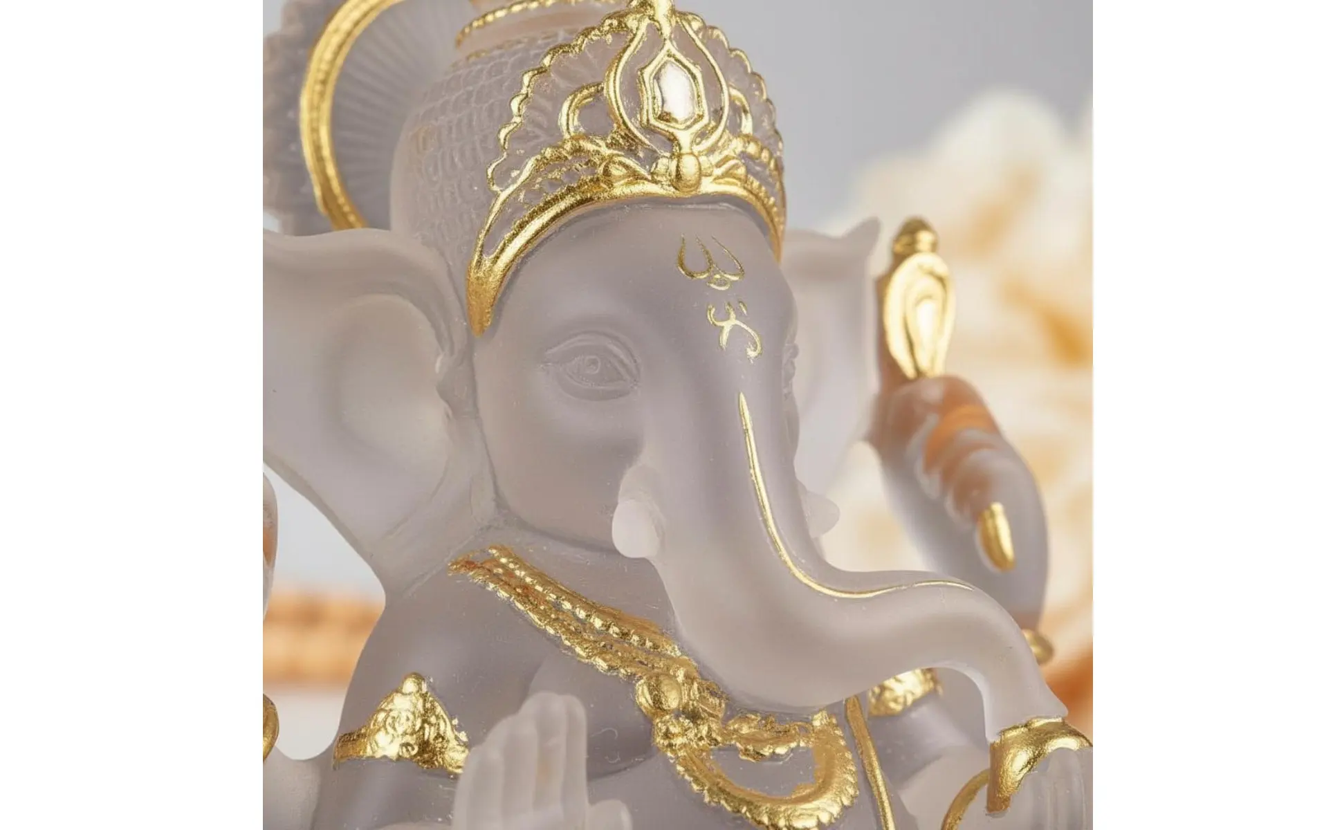 Elephant Deity Statue Statue Colored Glaze Effect Indian Elephant God Idol Resin Elephant Deity Statue Statue High-Quality