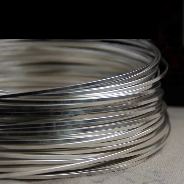 999 Silver Wire 0.6mm 0.7 0.8 1.1MM Sterling Fine Silver Rectangular Wire  10CM Square