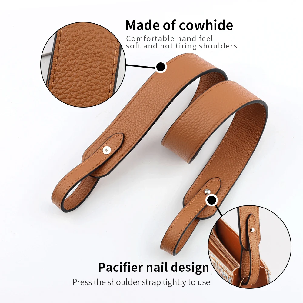 Cow Leather Bag Straps for H Bag Women Handbag Handle Wide Belt Shoulder Crossbody Bag Strap Genuine Leather Replacement Strap