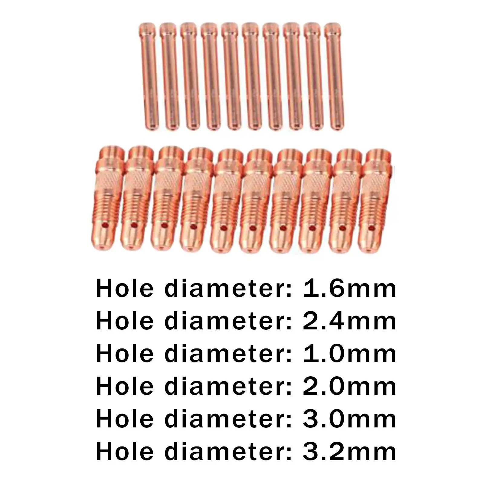 20Pcs Argon Welding TIG Inverter DC Welding Equipment TIG Collet for WP17 WP17F WP17V WP18 WP18F 5