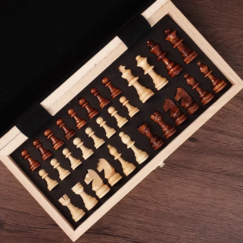 Coppia Scacchi Giochi Da Tavolo Bambini Legno Viaggio Pezzi Magnetici Scacchiera Set Professionale Tablero Ajedrez Coppia Giochi