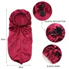Long Satin Bonnet Sleep Cap Extra Large Silk Sleeping Hijab with Wide Elastic Band Loose Night Hat for Women Braids Curly Hair 6