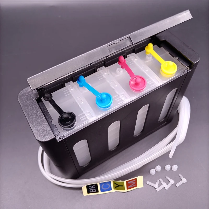 Description Picture 6 of item4 Color 100ML Universal CISS Ink Tank Replacement Parts DIY Tool Kits For Epson Iconic Brand HP Brother Inkjet Printer Refill Inks Case