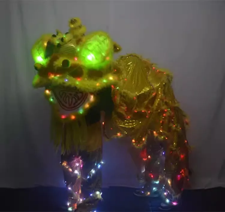 Led Light Lion Dance Outfit Wushu Lion Dancing Costume Lion Dance Festival Cinese Business Evening Costumi Cosplay