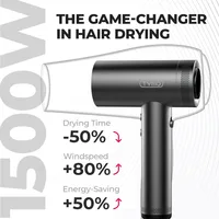 Hair Dryer with Diffuser for Curly Hair, 1500W Professional High Speed Ionic Blow Dryer with Comb, 110,000RPM Fast Dry 2