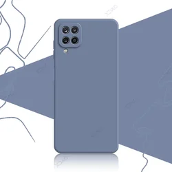 Elegant Square Liquid Silicone Soft Back Cover Shield - Original Fashion Phone Case - Samsung A12 Nacho (Gray)