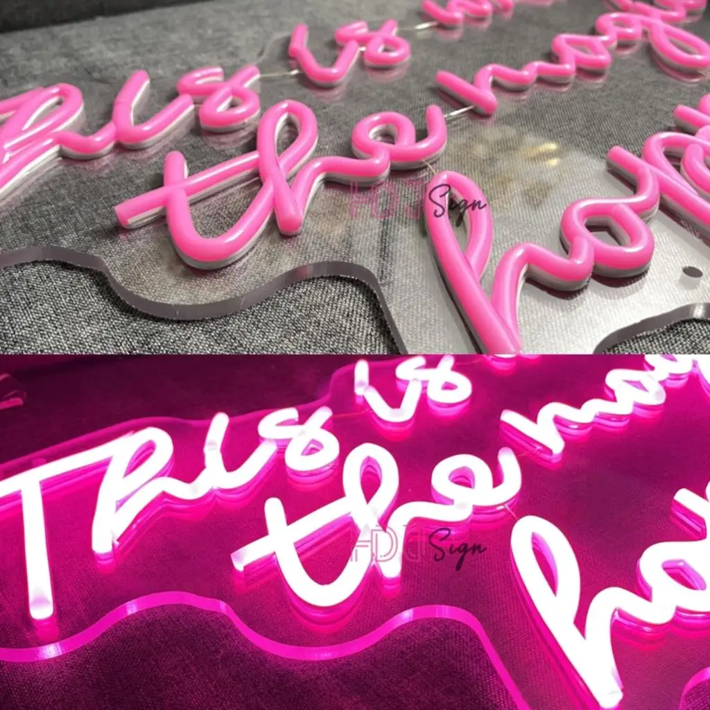 Fukemara Large Neon Sign This is Where The Magic Happens Led Neon Sign,Neon Light for Bachelorette Party Birthday Wedding... [並行輸入品]