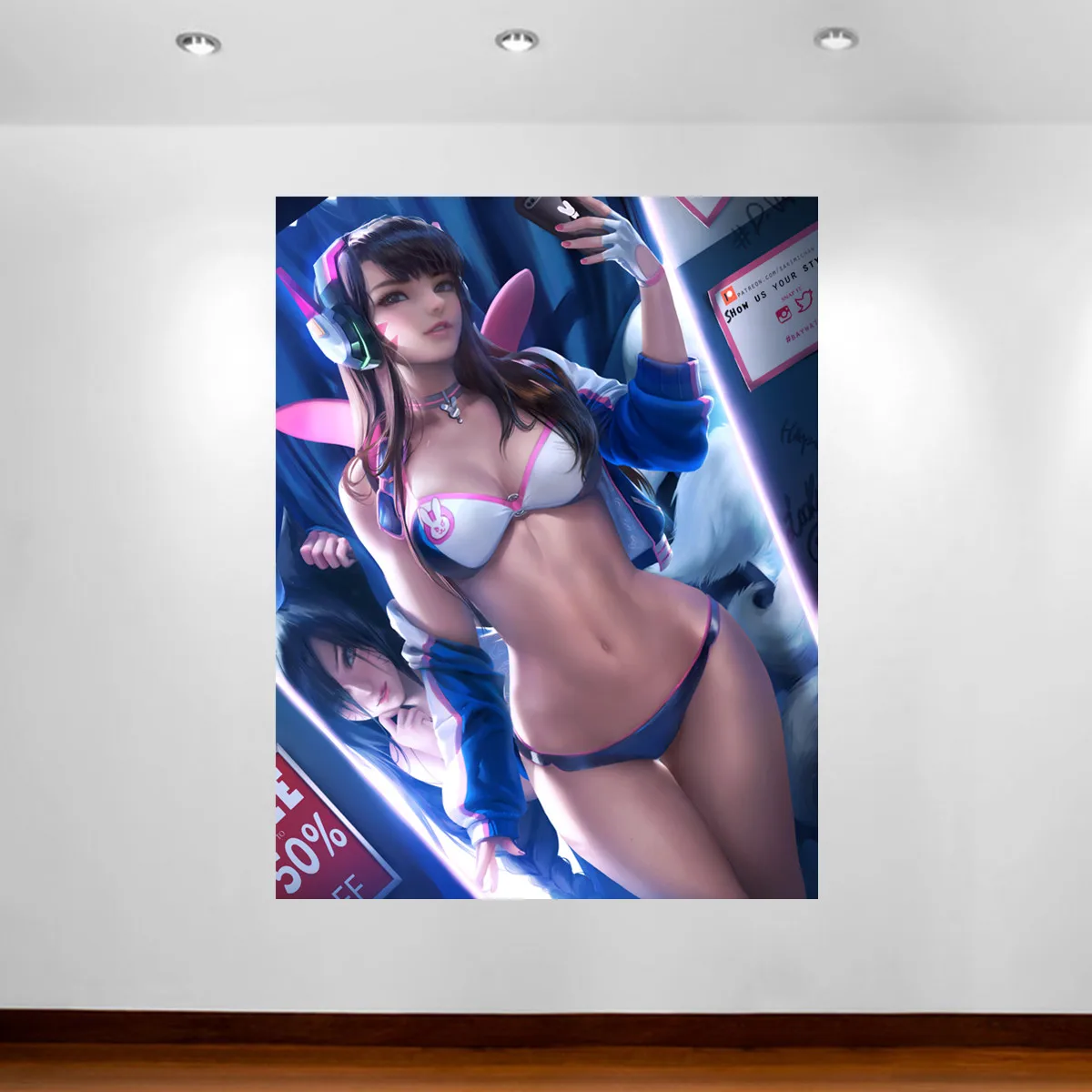 

Overwatch Game Poster DVA Sexy Poster HD Anime Poster Canvas Paintings Live Room Wall Decor Wall Poster Home Decoration Painting