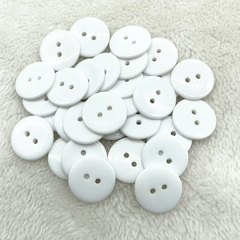 9mm---34mm Two Holes Transparent White Small Buttons Bread Round Resin Sewing Buttons Diy Clothing Accessories 4