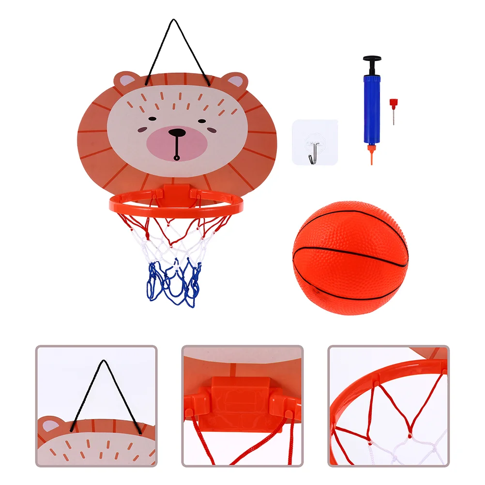 

Backyard Entertainment Game Basketball Backboard Frame Hoop for Kids Cartoon Wall-mounted Toy