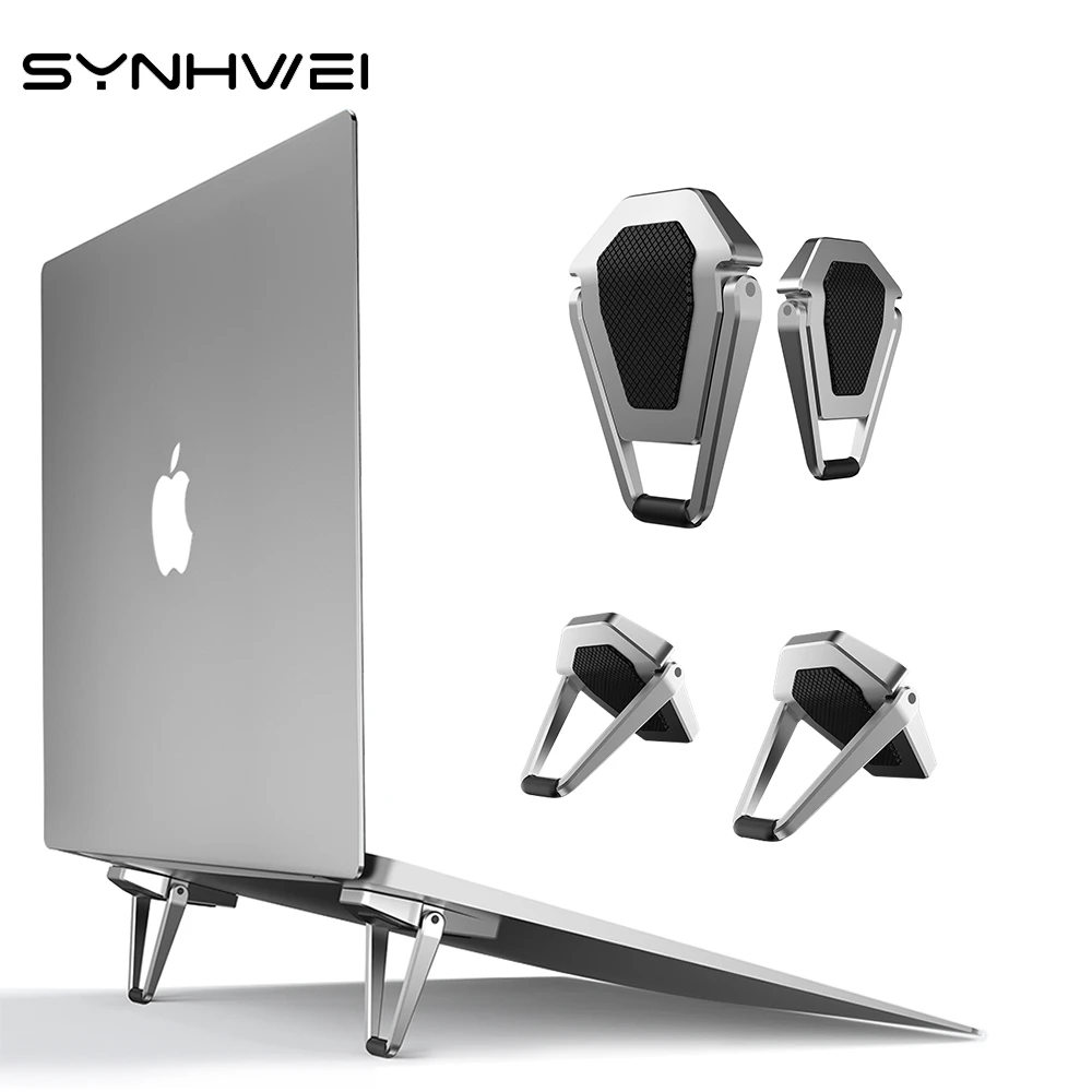 Metal Foldable Laptop Stand Base Nonslip Bracket For Macbook Pro Air