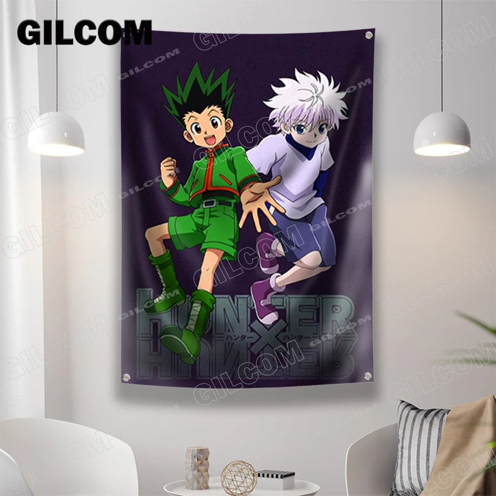 HUNTERXHUNTERタペストリー Hunter X Hunter Classic Manga Anime Japanese Flag Poster