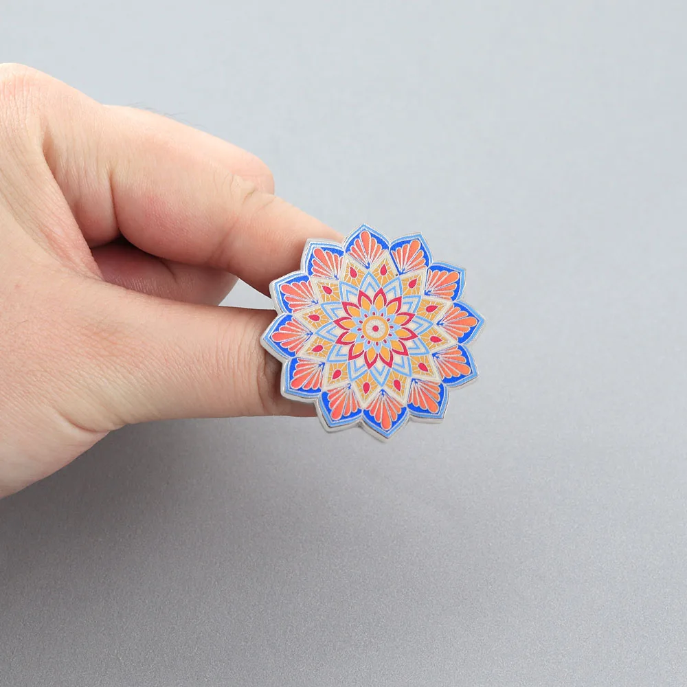 Mandala Enamel Pin - Psychedelic Art & Meditation Jewelry