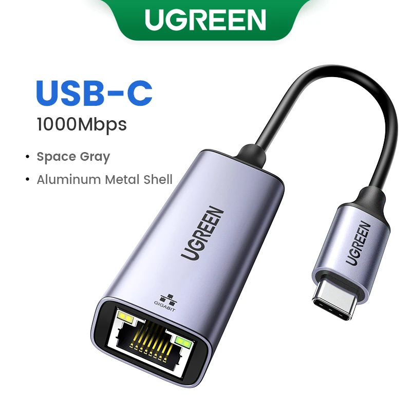 UGREEN USB Ethernet 1000Mbps USB C to RJ45 Lan Thunderbolt 3 for Laptop PC MacBook Samsung Windows Type C Network Card Internet