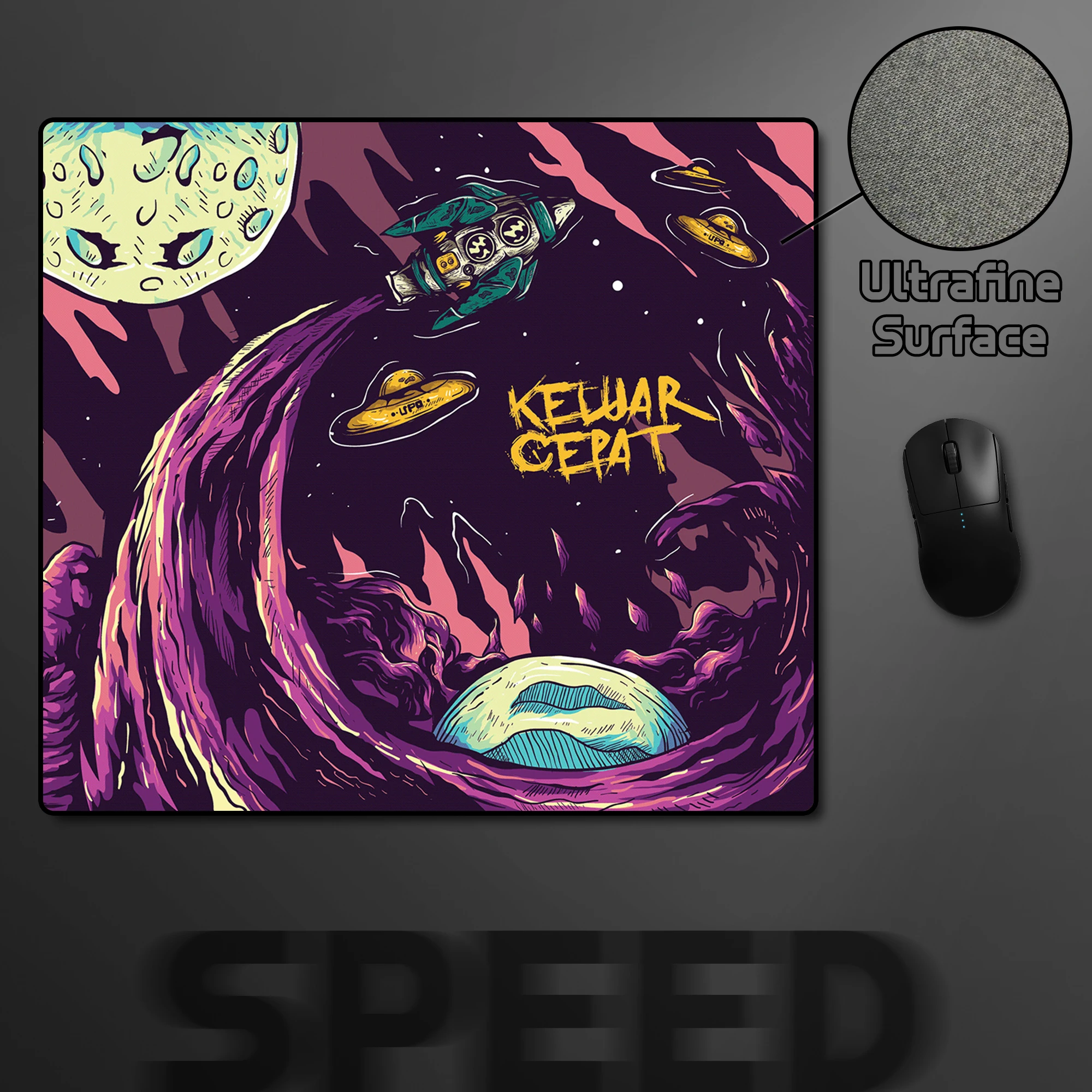 Tappetino Per Mouse Professionale Premium Gaming Tappetini Per Mouse E-Sports Tappetino Per Mouse A Velocità Ultrafine 45X40Cm Fondo Antiscivolo Elast