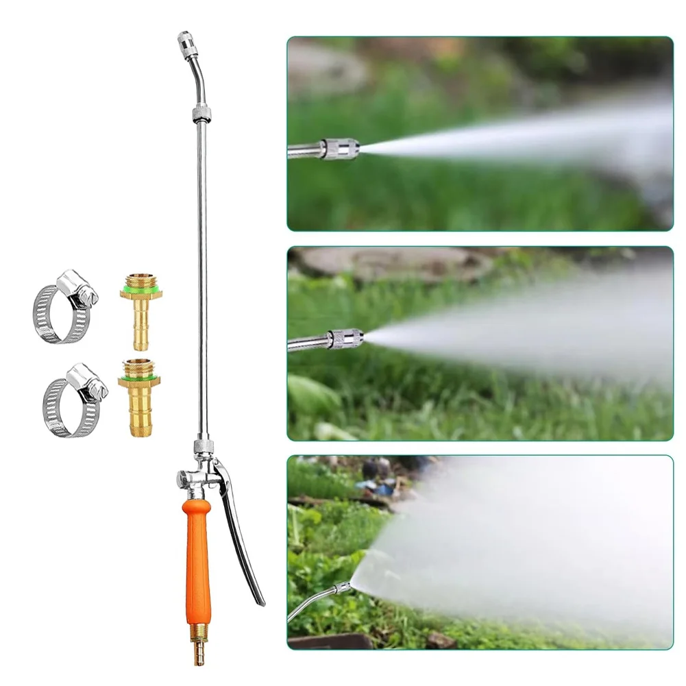 

1/4" 3/8" Sprayer Wand High Pressure Water Gun Metal Water Gun Jet Garden Hose Nozzle Sprayer Watering Spray Sprinkler