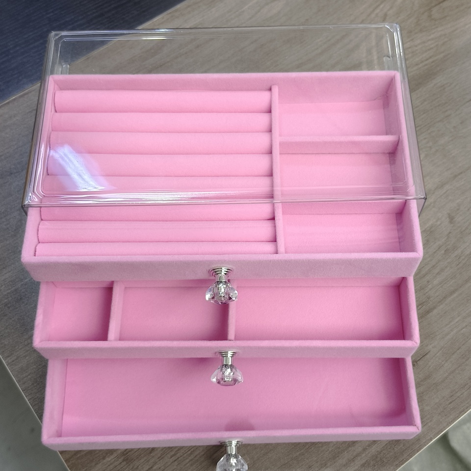 2025 Für die ewigkeit, mit drei schubladen, zur verfügung für ohrringe, halsketten, armbänder und die alsdale eiskunstfächer