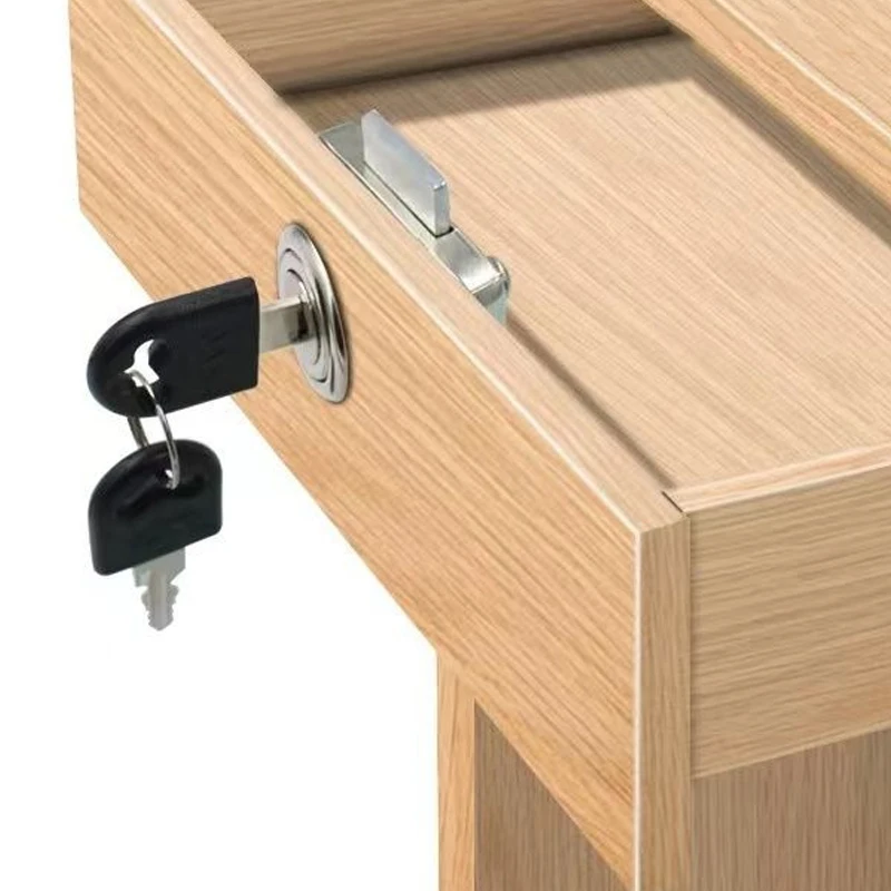 2 Set di Serrature per Mobili, Serrature per Cassetti di Scrivanie da Ufficio, Serrature per Armadietti con Chiavi, Utilizzate per Comodini e Armadietti per Documenti - immagine 3