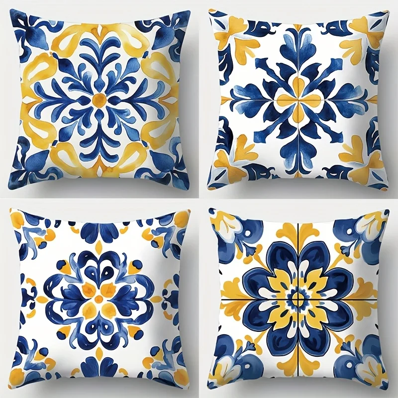 Tile pattern pillow cover - image 5