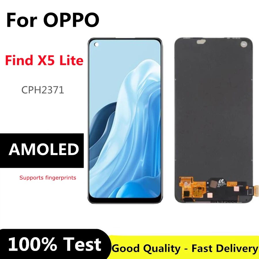 

6.43'' AMOLED For OPPO Find X5 Lite LCD Display Assembly Touch Screen Digitizer For oppo find x5 lite CPH2371 LCD