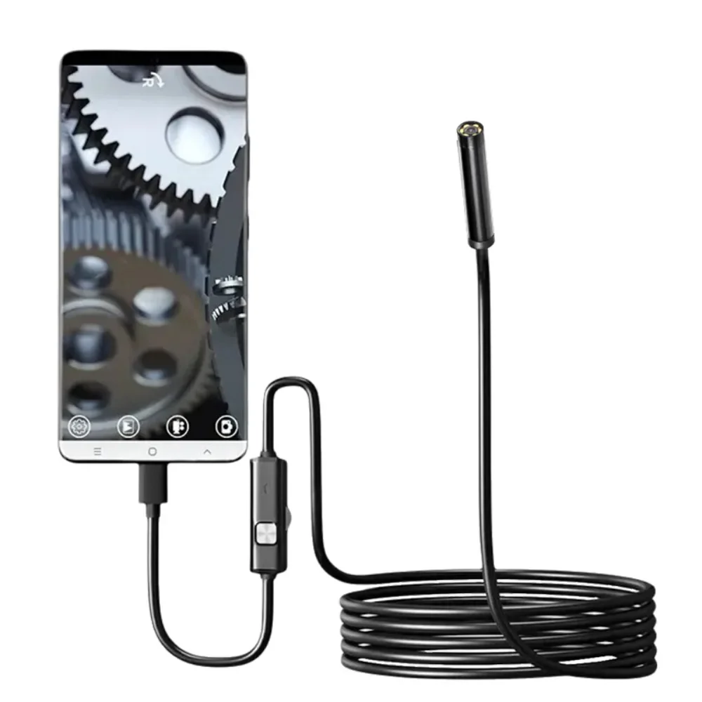 7.0MM TYPE-C Endoscope Camera IP67 Waterproof LED Adjustable USB Android Flexible Inspection Borescope Cameras for Phone PC