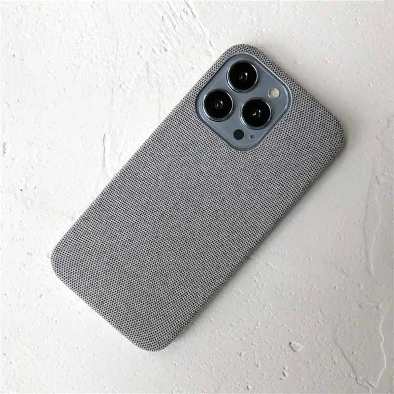 thumbnail image 1 of Ultra thin Non slip cotton linen fabric Texture Phone Cases For iPhone 15 Pro 14 13 12 11 Pro Max XS MAX XR X14 Plus Soft Cover, 1 of 5