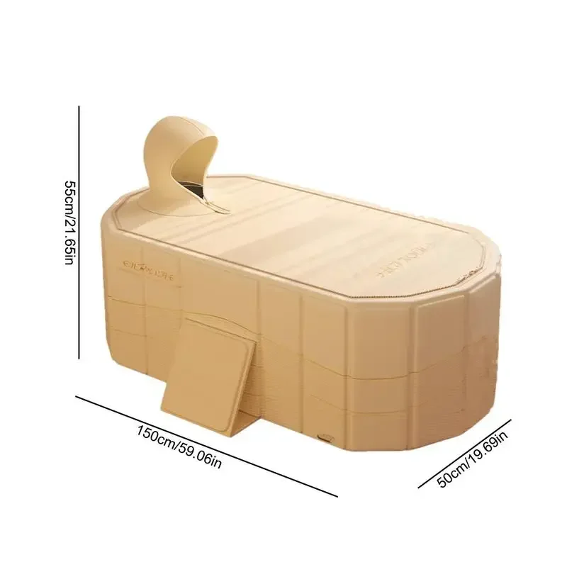 Reusable Foldable bath tub for adults Without installation Tall and thickened Double Bathtub Portable Convenient SPA Soaking Tub