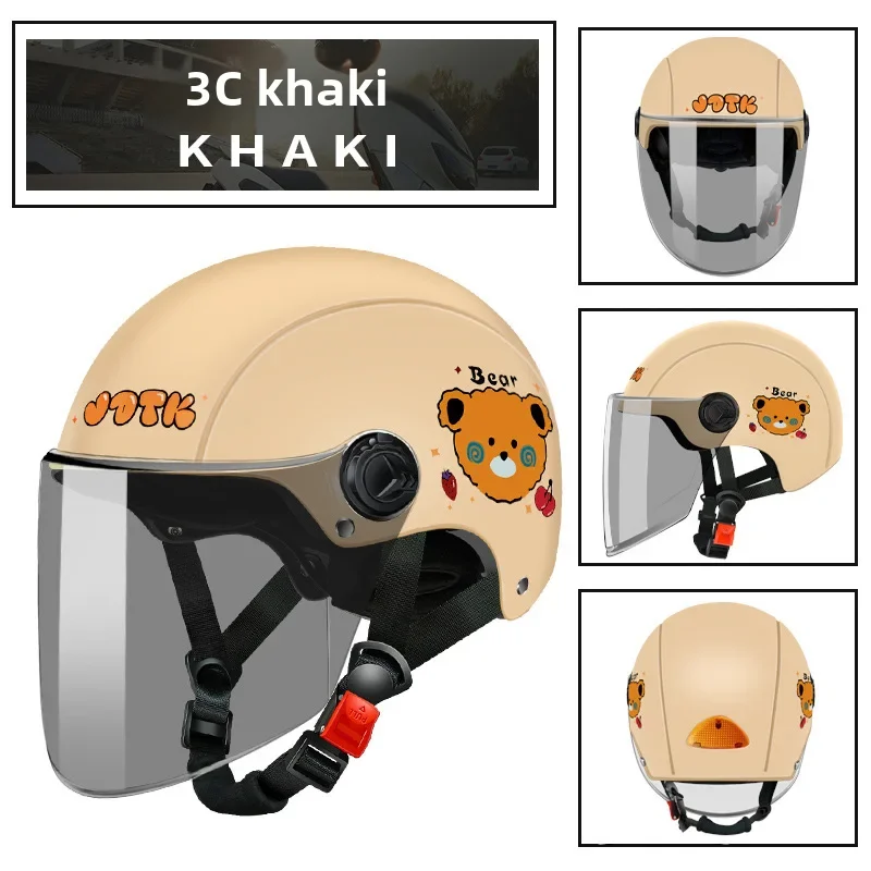 thumbnail image 1 of Casco de bicicleta eléctrica universal para hombre y mujer, protección solar de verano, medio casco, gorra de seguridad para motocicleta para las cuatro estaciones, 1 of 5