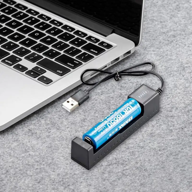 18650 Battery Charger Single Slot USB Battery Charging Tool Suitable For Li-ion Batteries 10440 14330 14500 16500 18500 16650