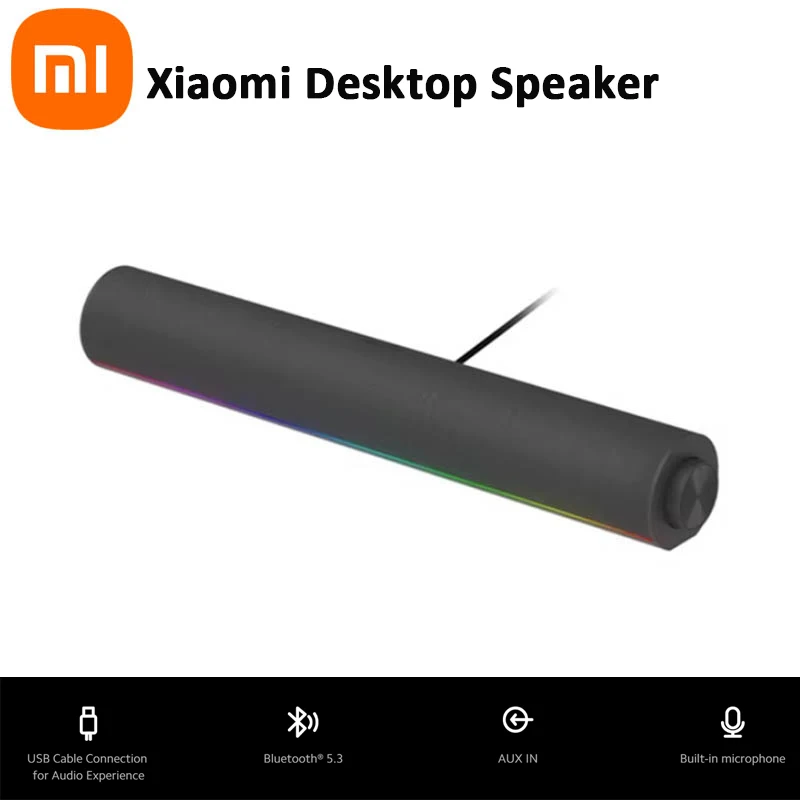 Xiaomi Desktop Speaker Dual-channel stereo Wired Mic Music Box for Computer Laptop