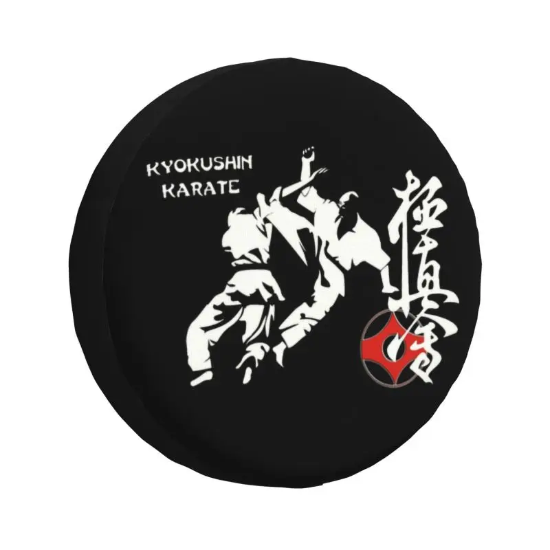 

Kyokushi Karate Kumite Scene Tire Cover 4WD 4x4 SUV Fighter Martial Arts Spare Wheel Protector for Jeep Grand Cherokee