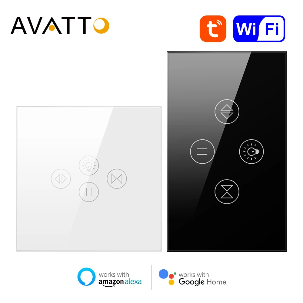 

AVATTO EU/US Tuya Smart Life WiFi Roller Shutter Curtain Light Switch for Electric Motorized Blinds Work for Alexa,Google Home