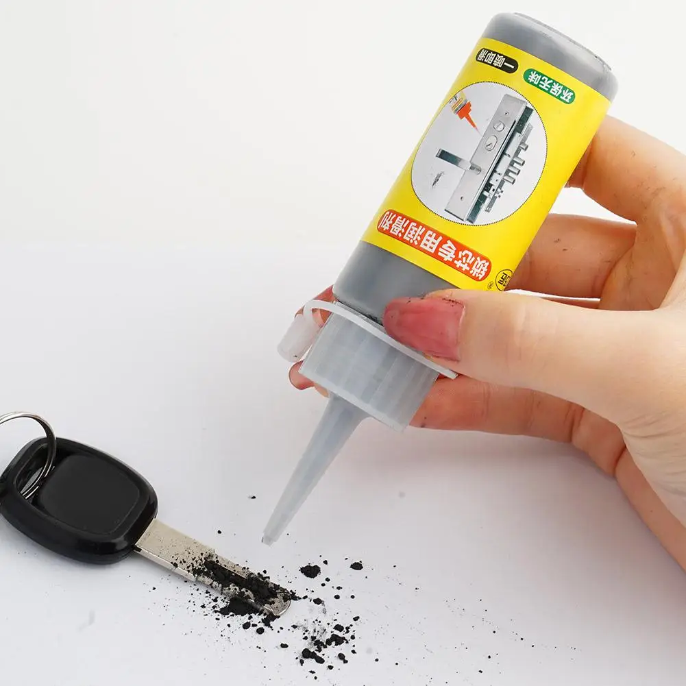 Graphite Powder Lubricant Graphite Lubricant Lock Core Lubricating Powder For Keyholes Doors Windows Lock Graphite Powder Long-lasting Lubrication 60ml Household Suppli B4D9