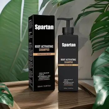 100ml Spartan Root Activating Shampoo Strengthen Hair Root Fluffy Nourishing Shampoo Anti Hair Loss Shampoo Non-irritating 1