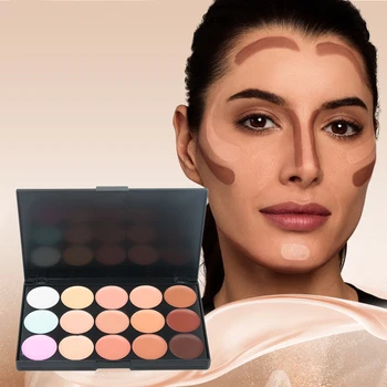 Concealer in 15 colors, foundation cream, contour cream, moisturizing face concealer, liquid foundation, acne marks 1