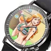 One P Watch Luffy Roronoa Zoro Wristwatch Anime Printing Watch Cartoon Quartz Electronic Watch PVC Strap Kid Party Gift 3