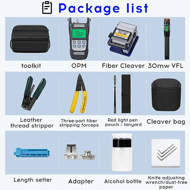 Kit Strumenti Fibra Ottica FTTH - Misuratore Di Potenza E Localizzatore Guasti 10mW - Foto 6