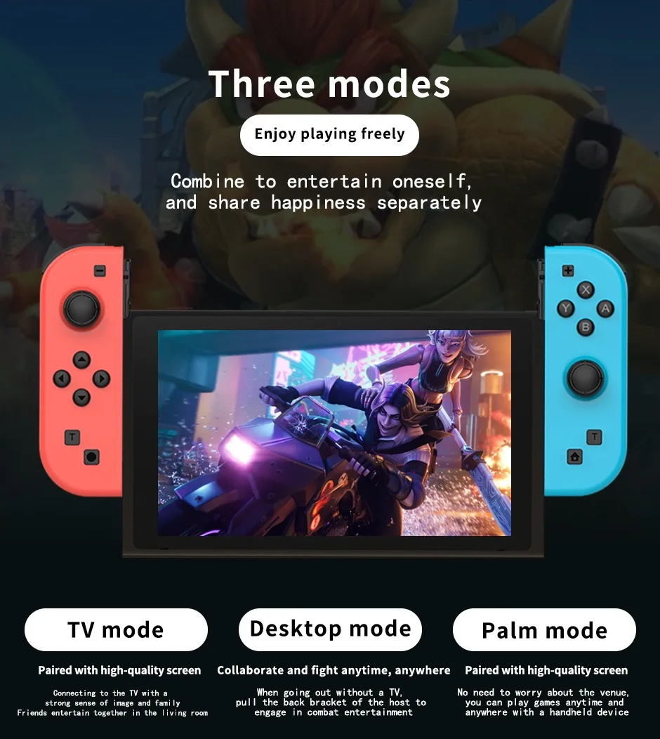 닌텐도 스위치용 멀티 컬러 조이패드 컨트롤러 무선 게임패드 듀얼 진동 조이콘 스위치 6축 자이로 L/R 조이스틱