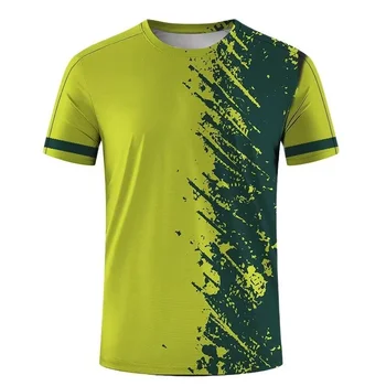 T-shirt sportive di moda semplice per uomo T-shirt estive da esterno a maniche corte stampate in 3D T-shirt fitness da corsa allentate casual Top