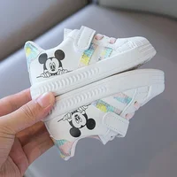 Disney-Chaussures décontractées blanches pour bébés garçons et filles, chaussures de marche pour tout-petits, chaussures de sport pour enfants, souris de rencontre pour enfants, marque, taille 25 4