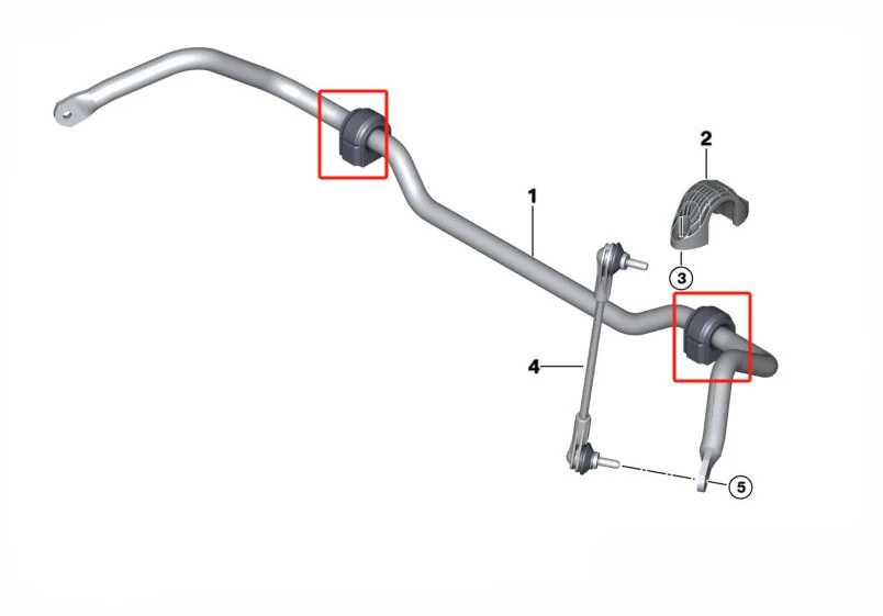 프론트 안티 롤 바 부시, BMW F49 X1 218i 220i, 미니 F56 F55 F54 2014-2020 용