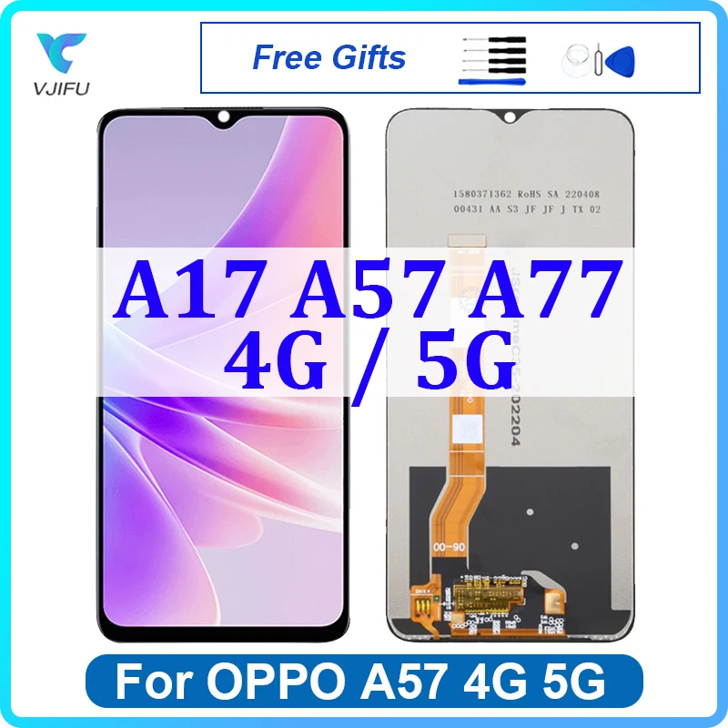 

6.56" Original LCD For OPPO A17 A57 A77 4G 5G Display Touch Screen CPH2387 PFTM20 CPH2477 Replacement Digitizer Assembly Repair