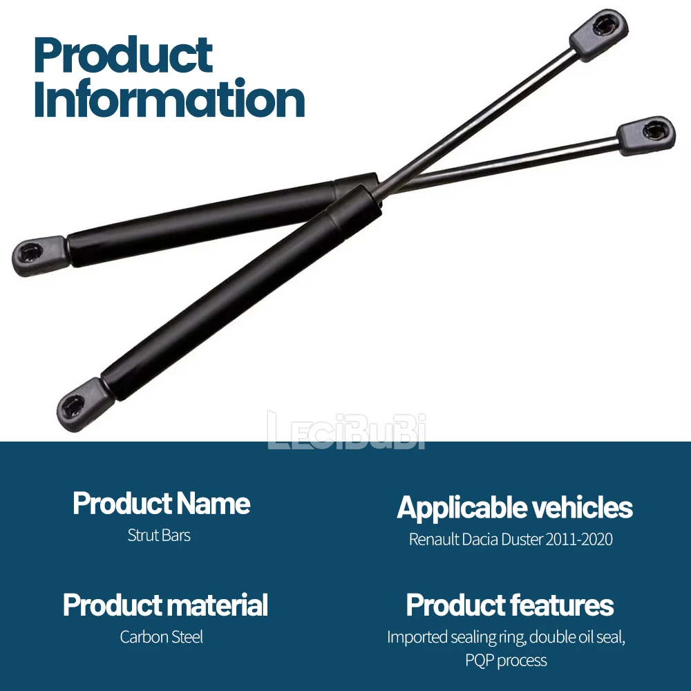 For Renault Dacia Duster 2011-2016 2pcs Rear Trunk Tailgate Strut Boot Lift Support Bars Gas Spring Dampers Rod 904520004R 4